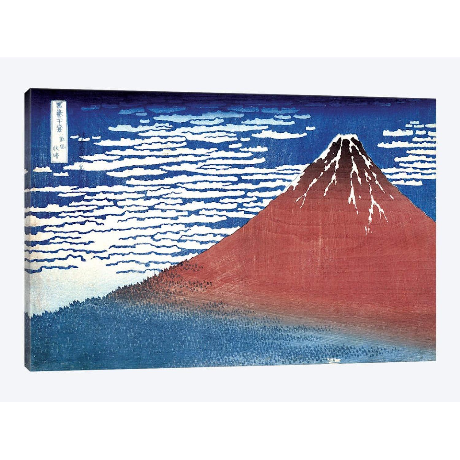 Fine Wind Clear Morning Red Fuji Canvas Print - image-4