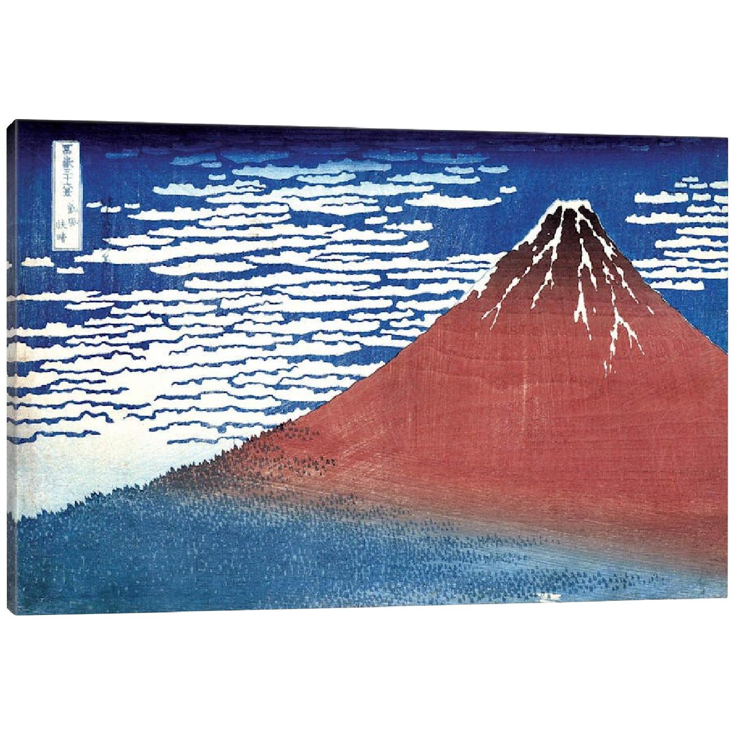 Fine Wind Clear Morning Red Fuji Canvas Print - image-0