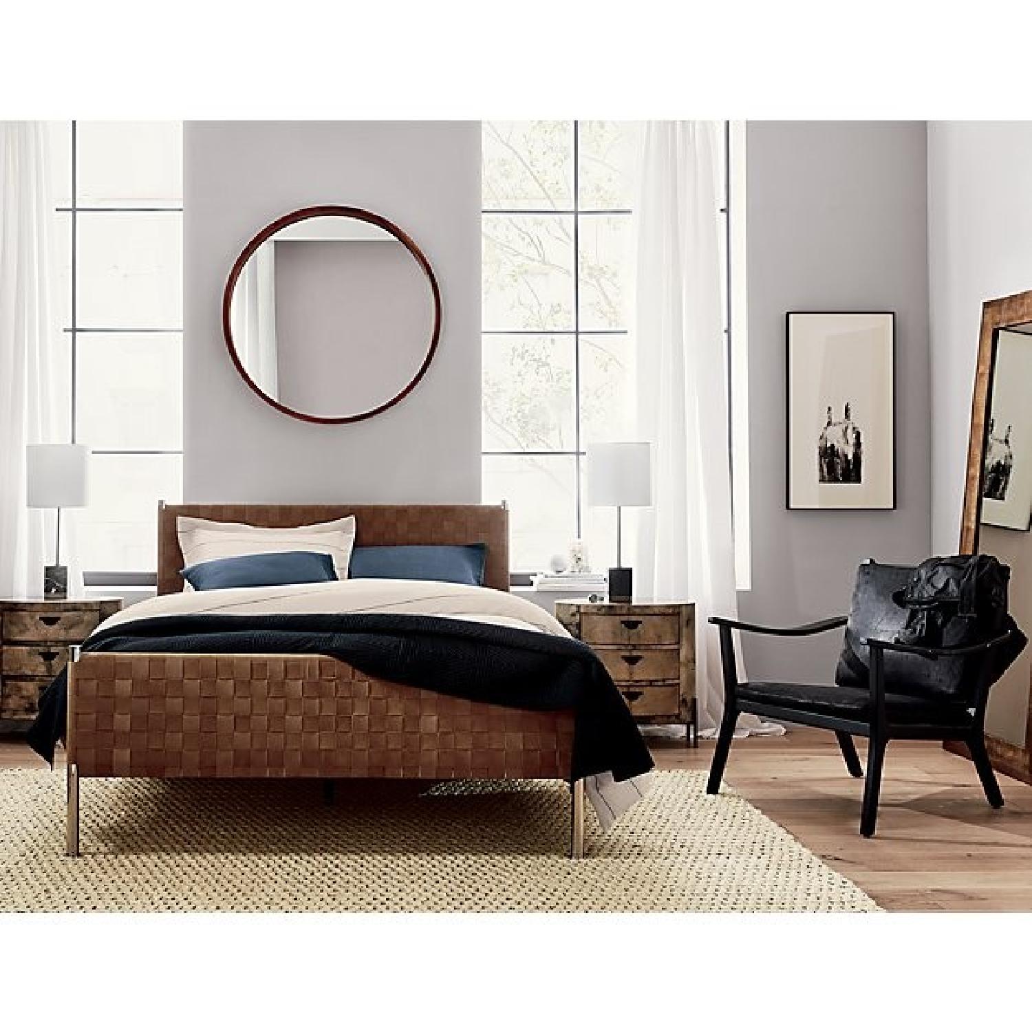 CB2 Round Mirror in Acacia Wood - image-3