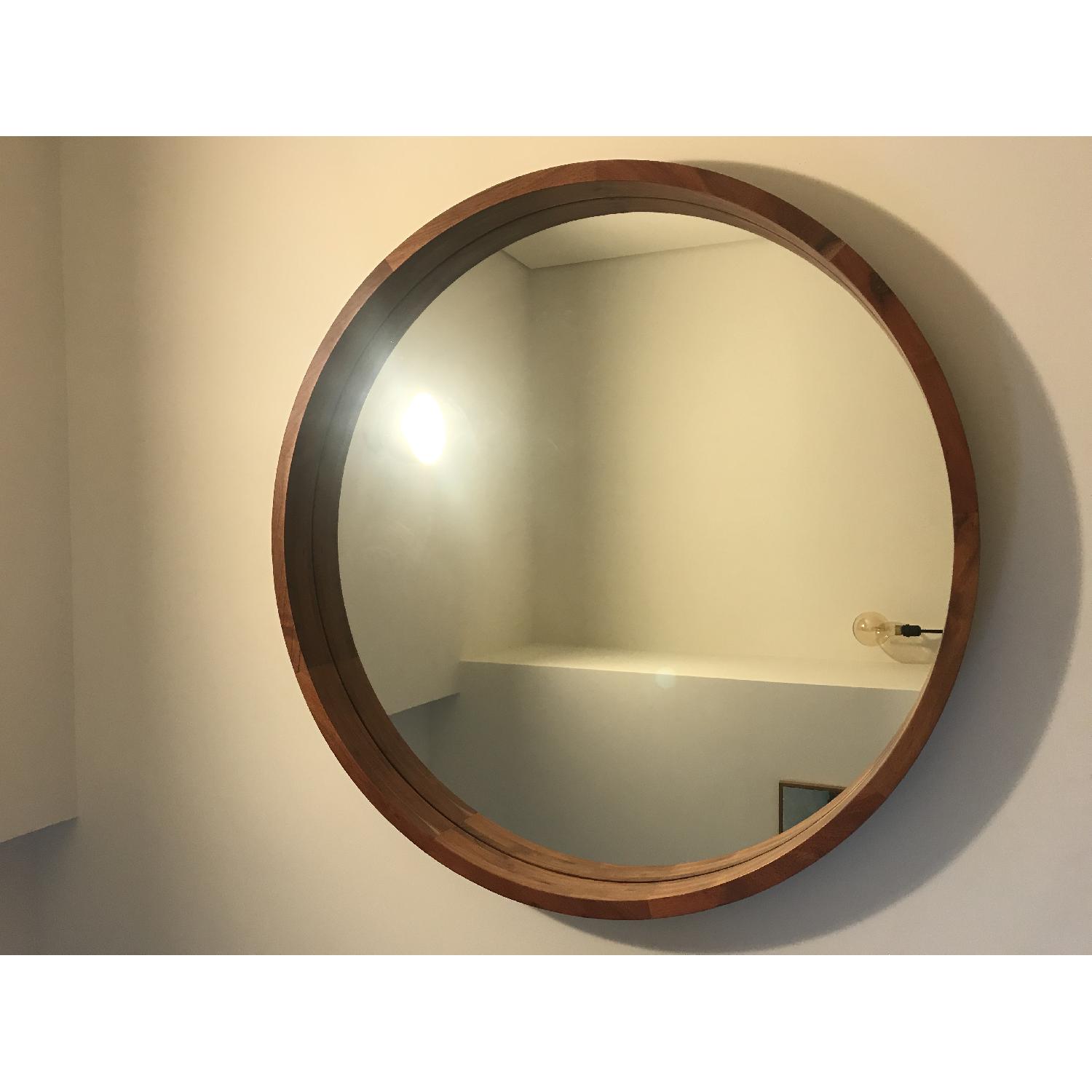 CB2 Round Mirror in Acacia Wood - image-4