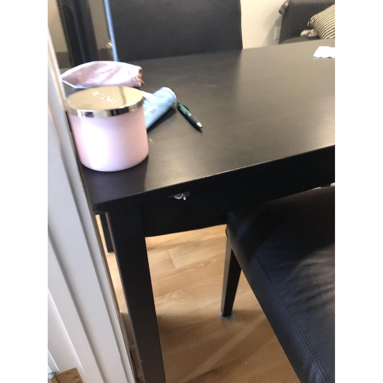 Ikea Lerhamn Black Dining Table AptDeco