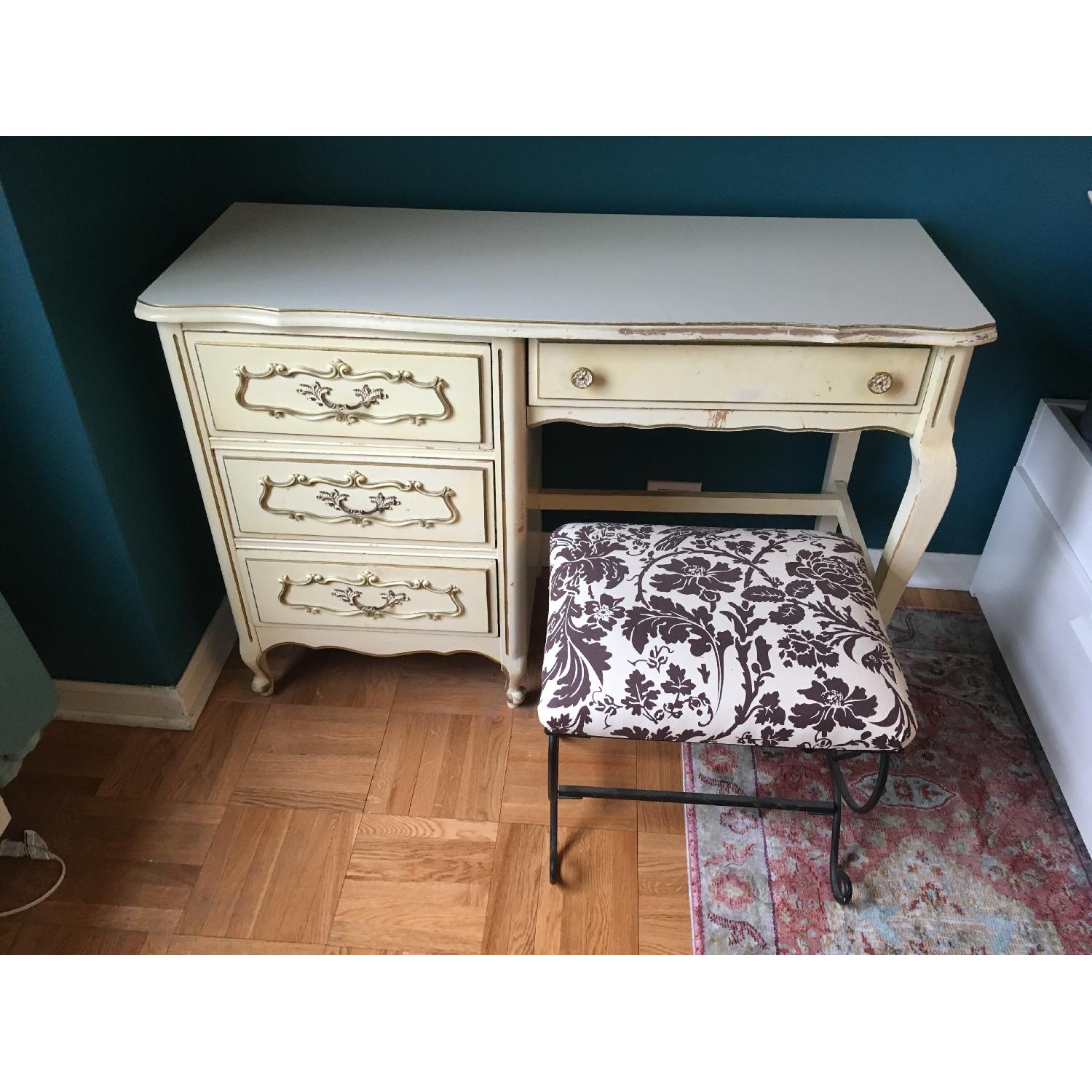 Antique White Desk - image-4