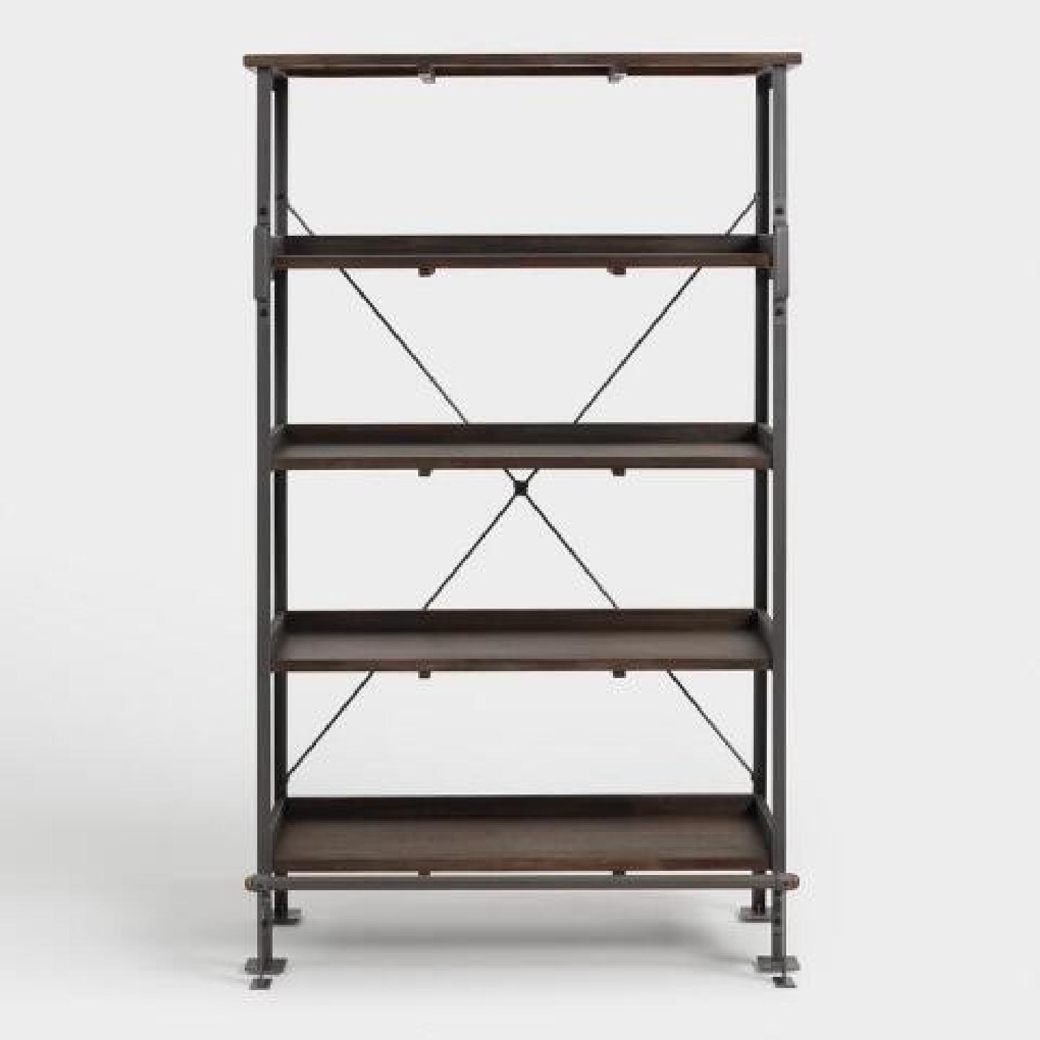 World Market Wood & Metal Open Shelf Bookcase - image-4