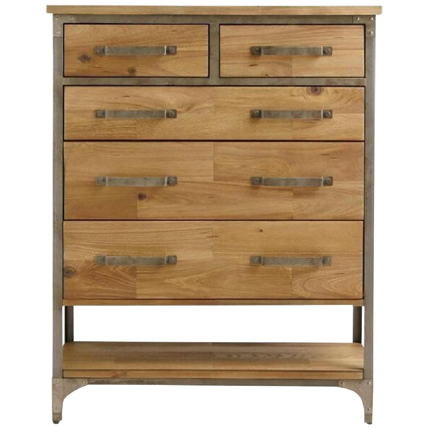 World Market Aiden Wood & Metal Chest AptDeco