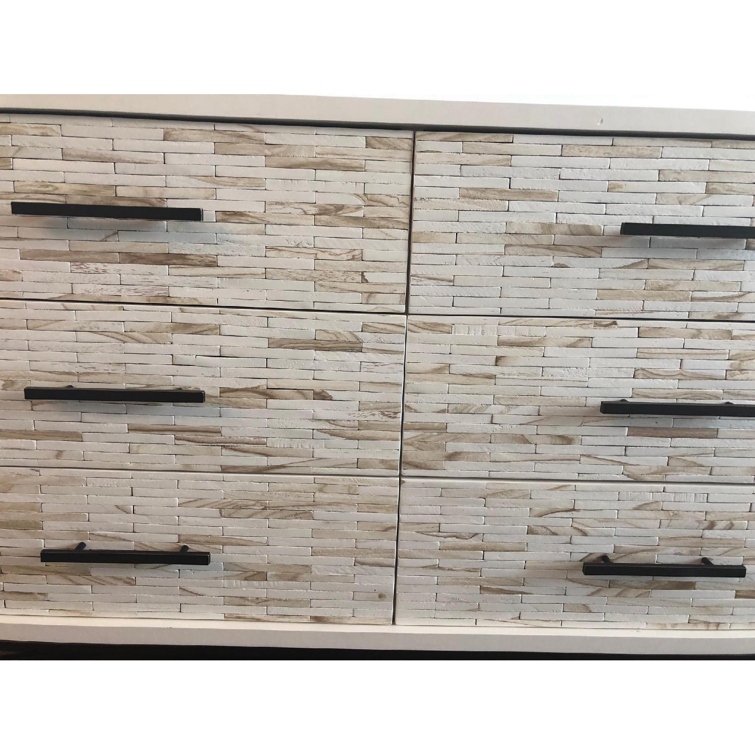 West Elm Wood Tiled 6 Drawer Dresser - image-2