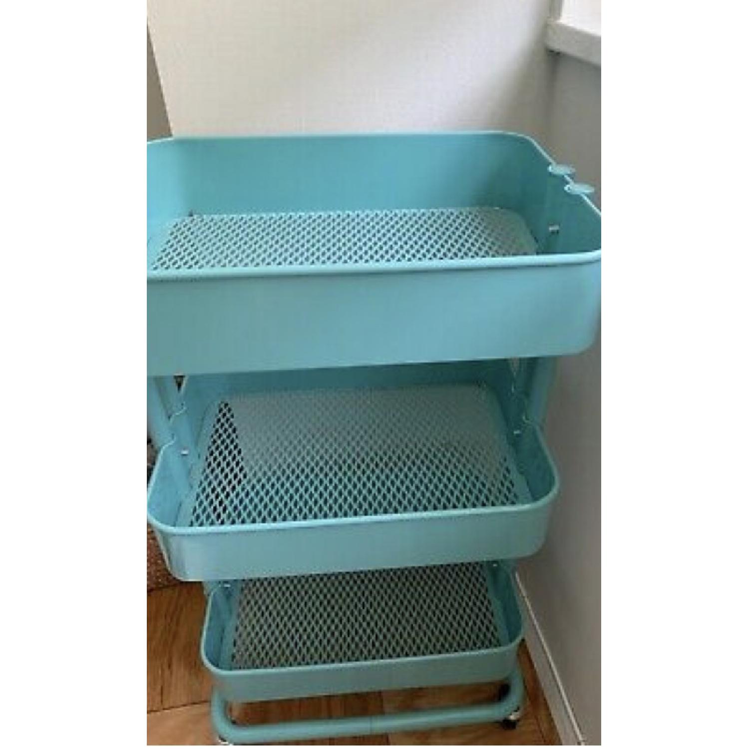 Ikea Raskog Home Utility Kitchen Cart in Turquoise/Teal - image-2