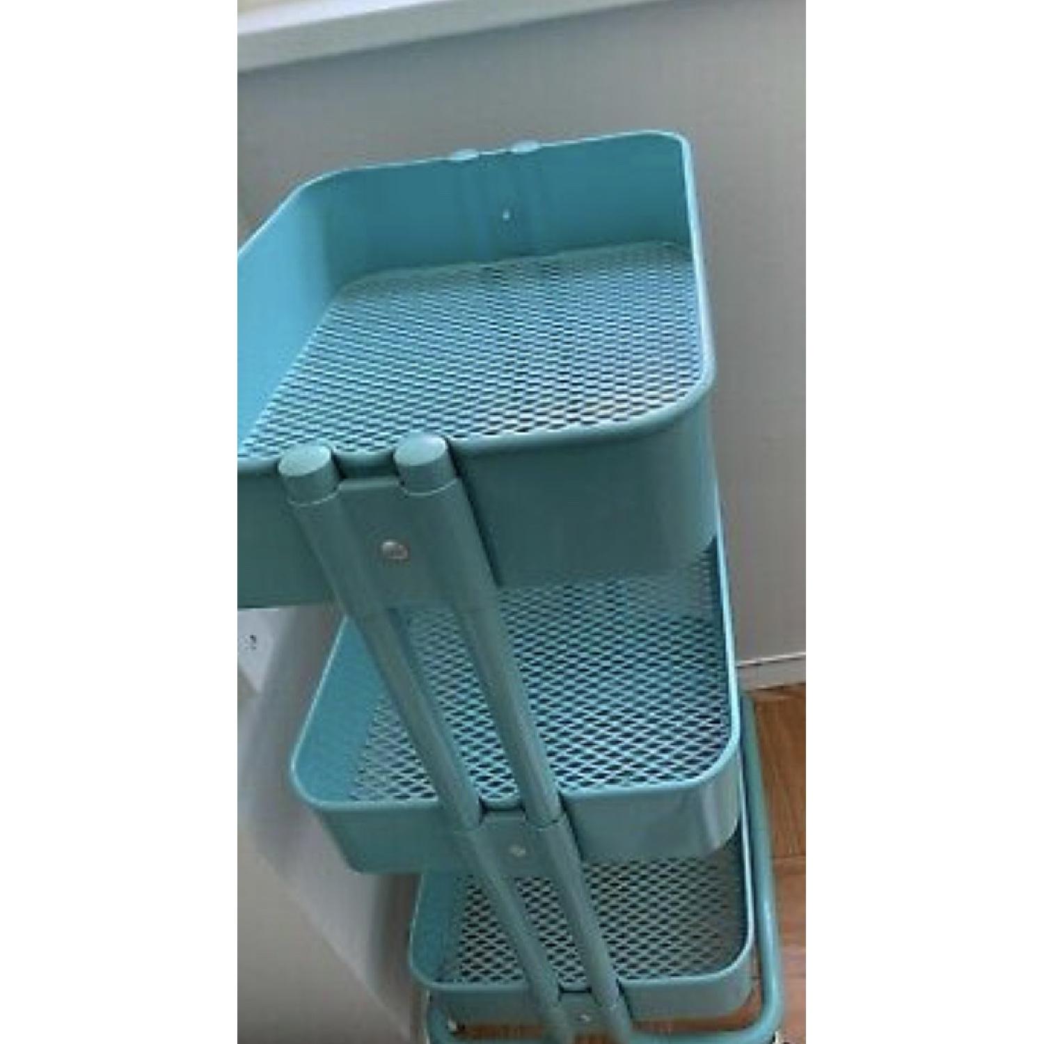 Ikea Raskog Home Utility Kitchen Cart in Turquoise/Teal - image-3