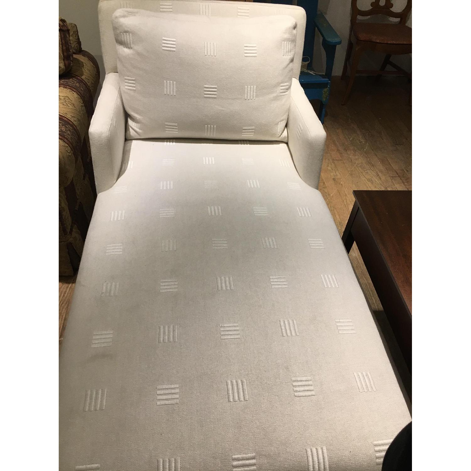 Custom Chaise Lounge in Textured Fabric - image-2