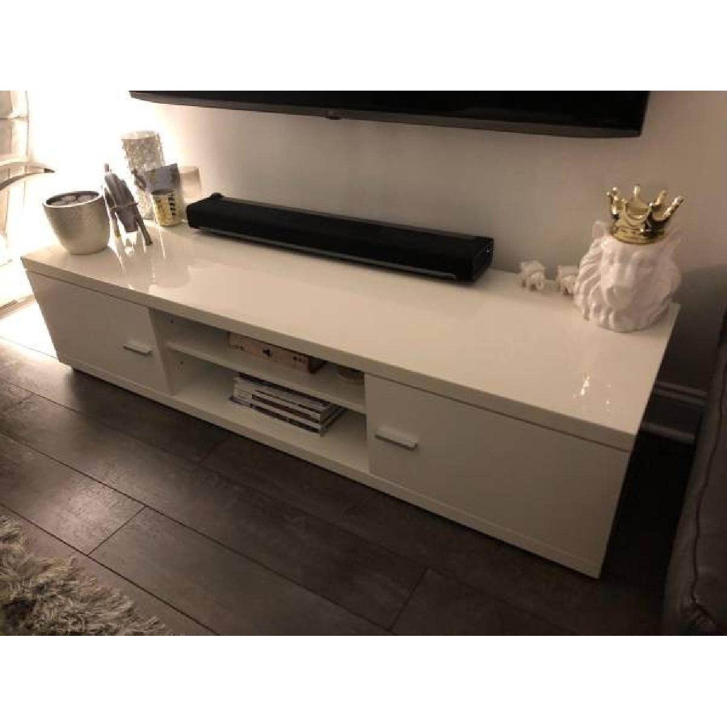 Modani IVY Modern TV Console w/ Cabinet & Shelves - image-1