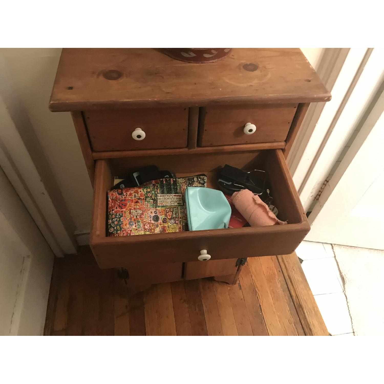 Vintage Apothecary Style Solid Wood Cabinet/Nightstand - image-3