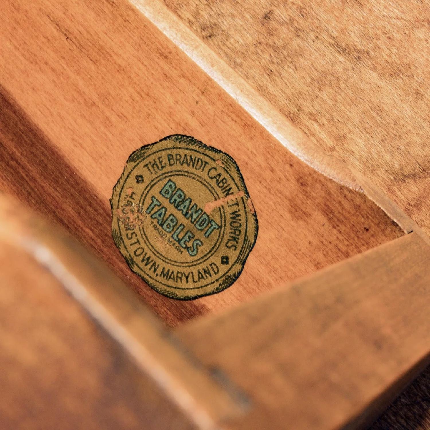 Vintage 1905 Brandt Mahogany Drop-Leaf Side Table - image-8