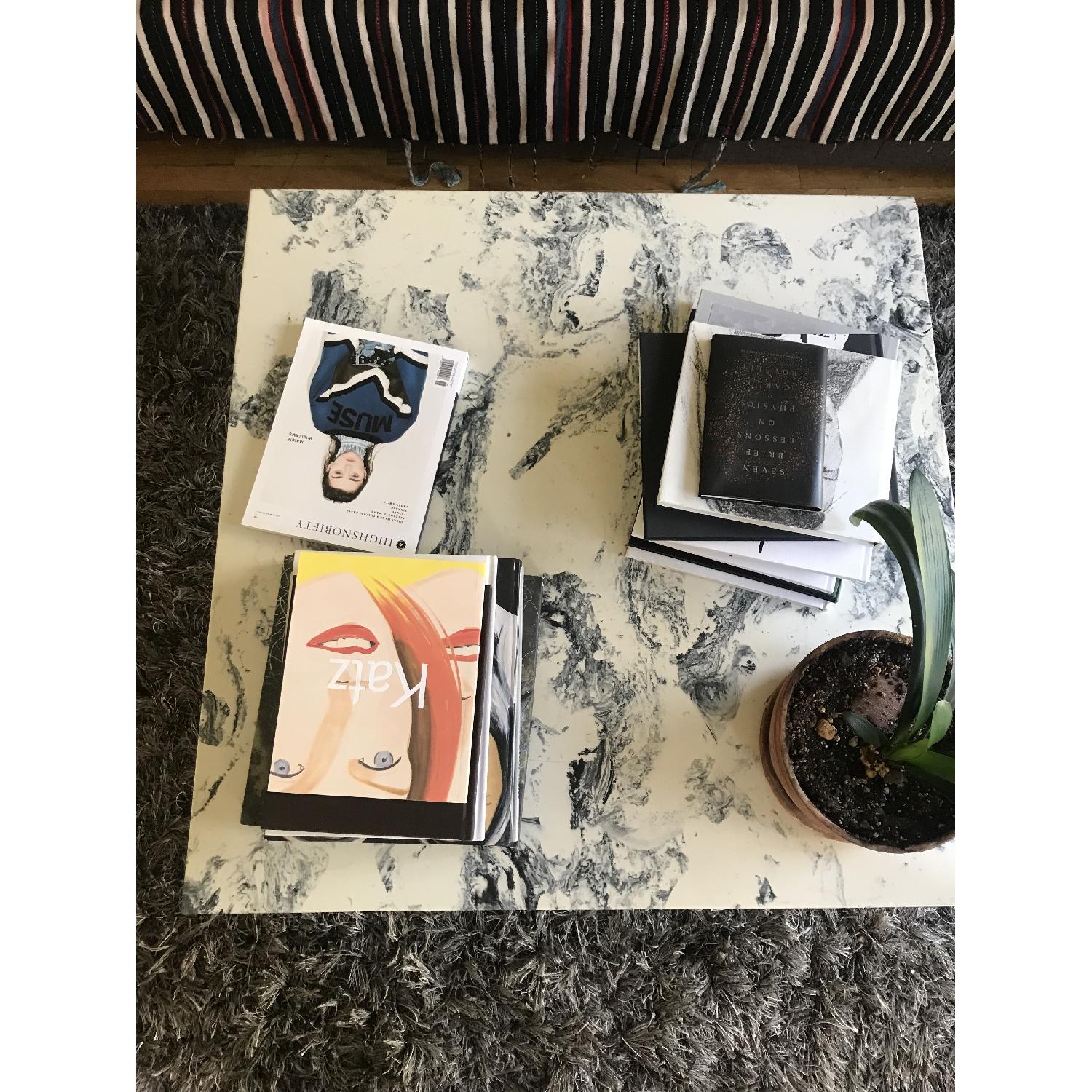 Vintage Solid Marble Coffee Table - image-2