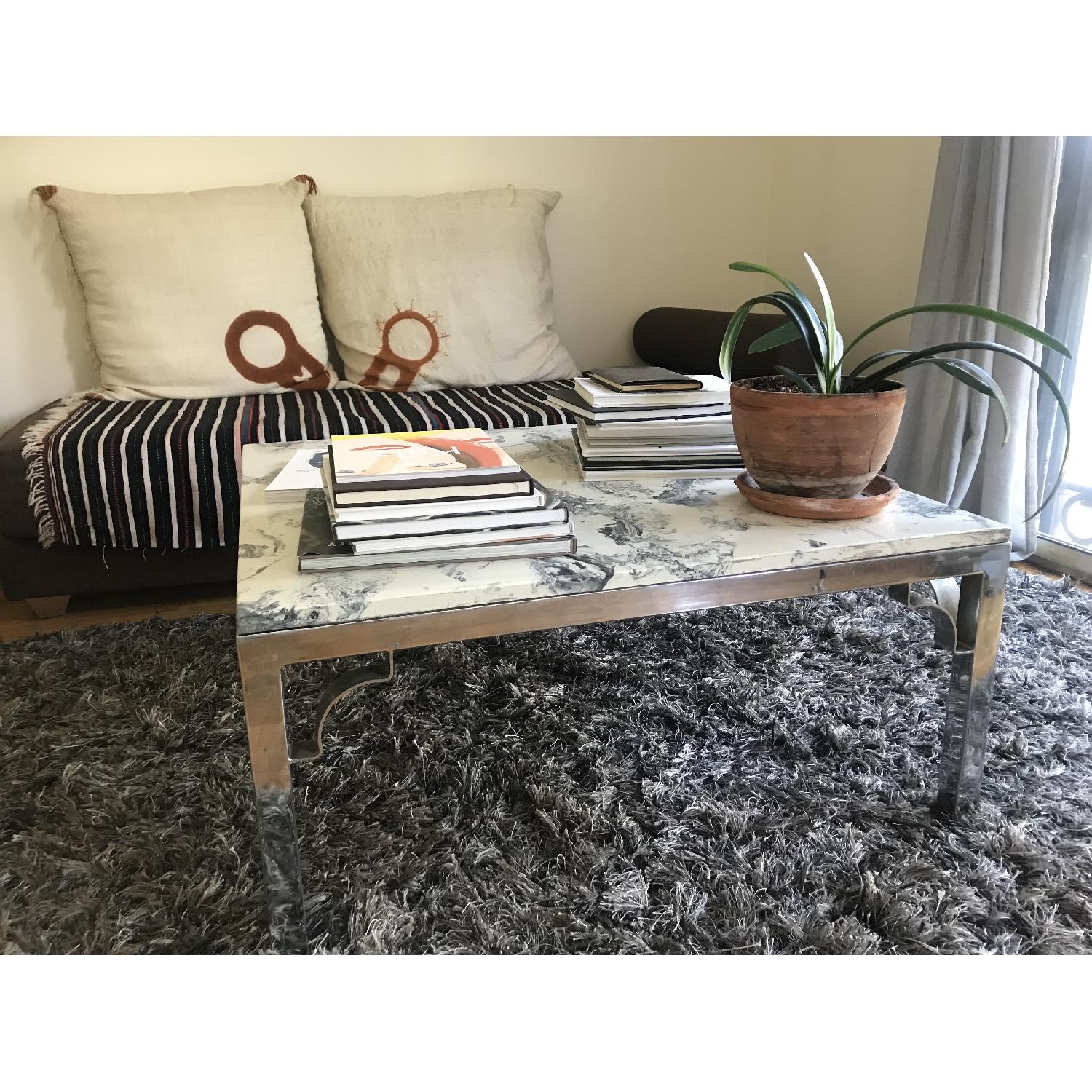 Vintage Solid Marble Coffee Table - image-3