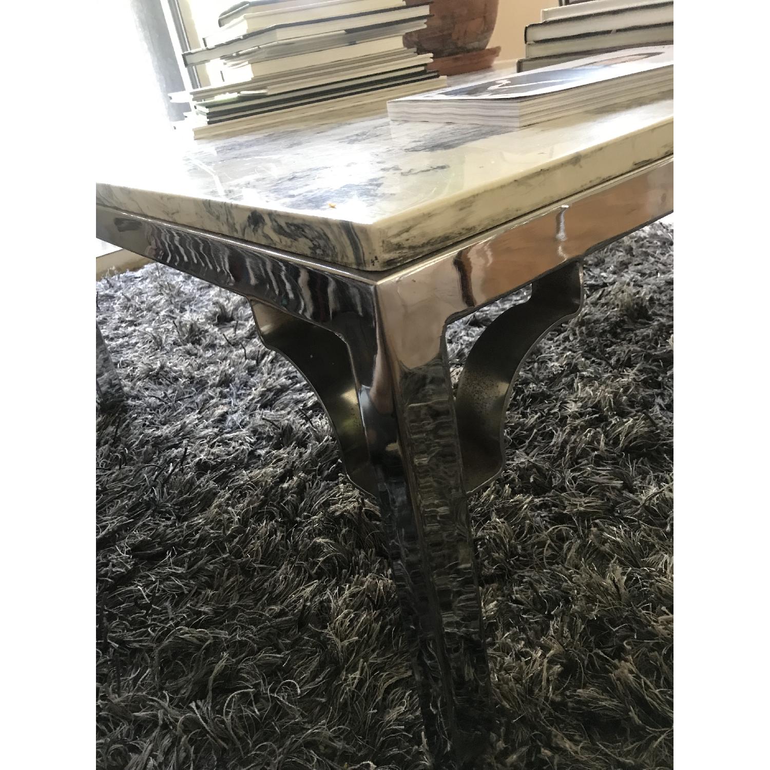Vintage Solid Marble Coffee Table - image-4