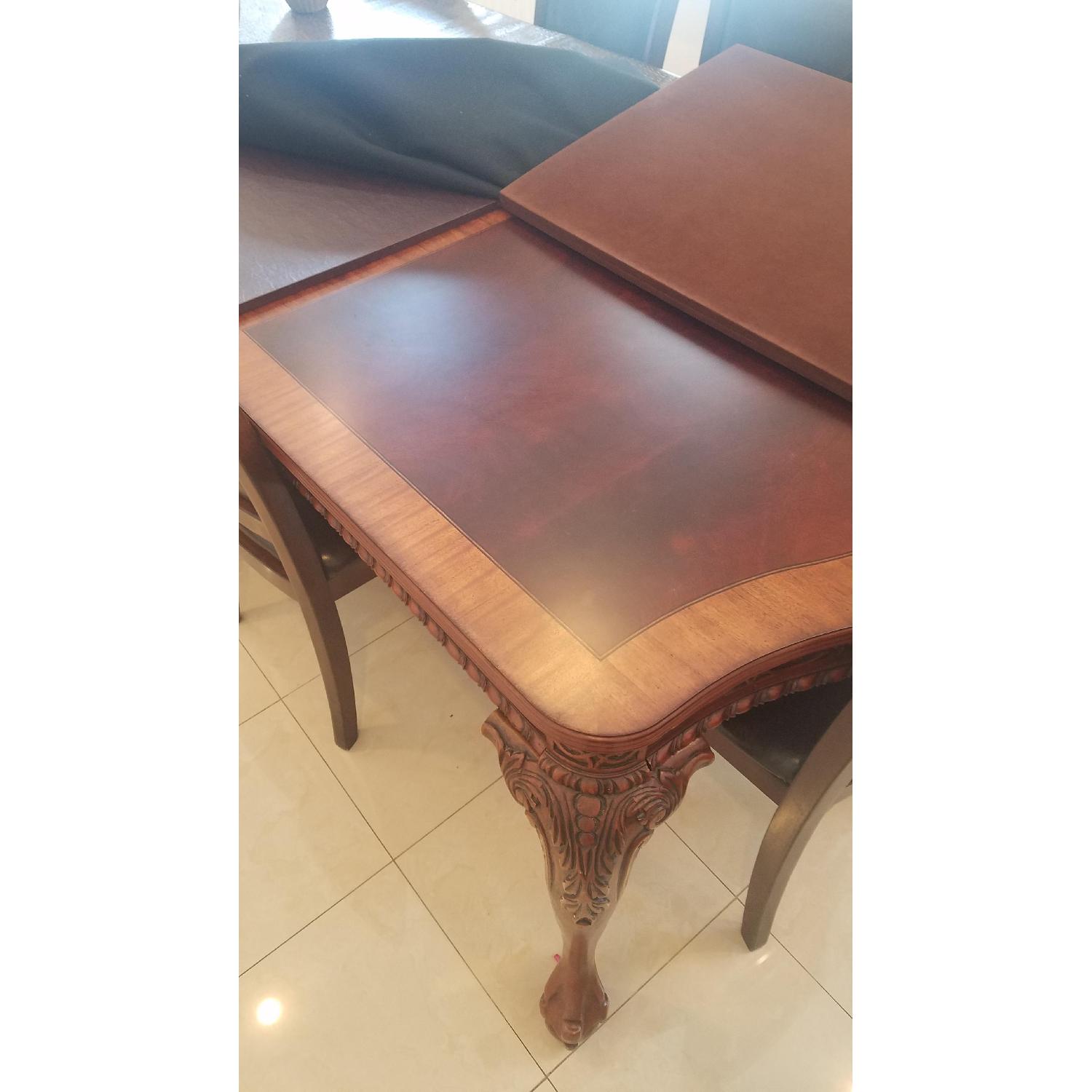 Solid Wood Expandable Dining Table w/ 6 Chairs - image-2