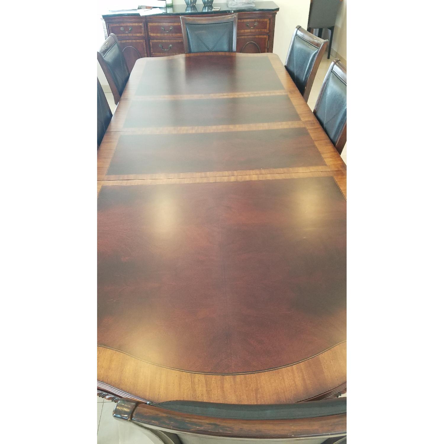 Solid Wood Expandable Dining Table w/ 6 Chairs - image-4