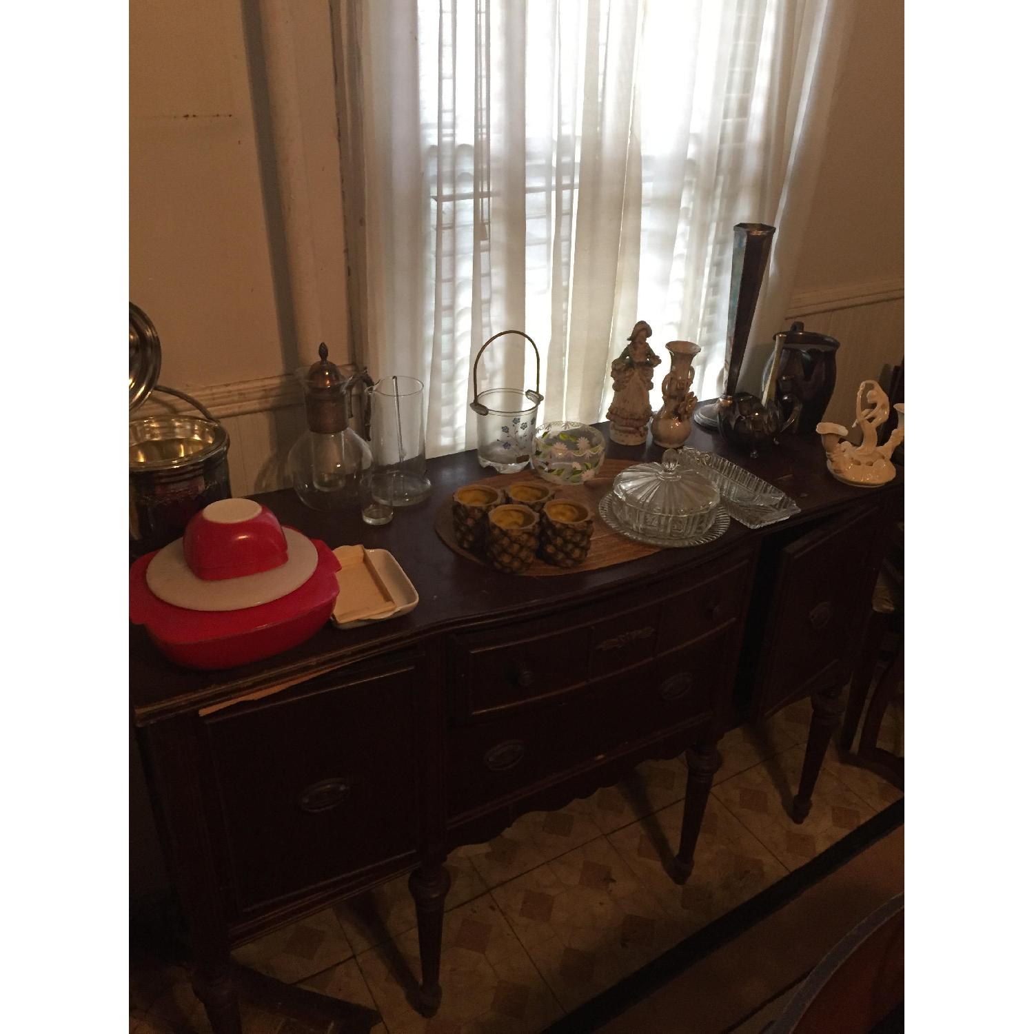 Antique Buffet Table - image-1