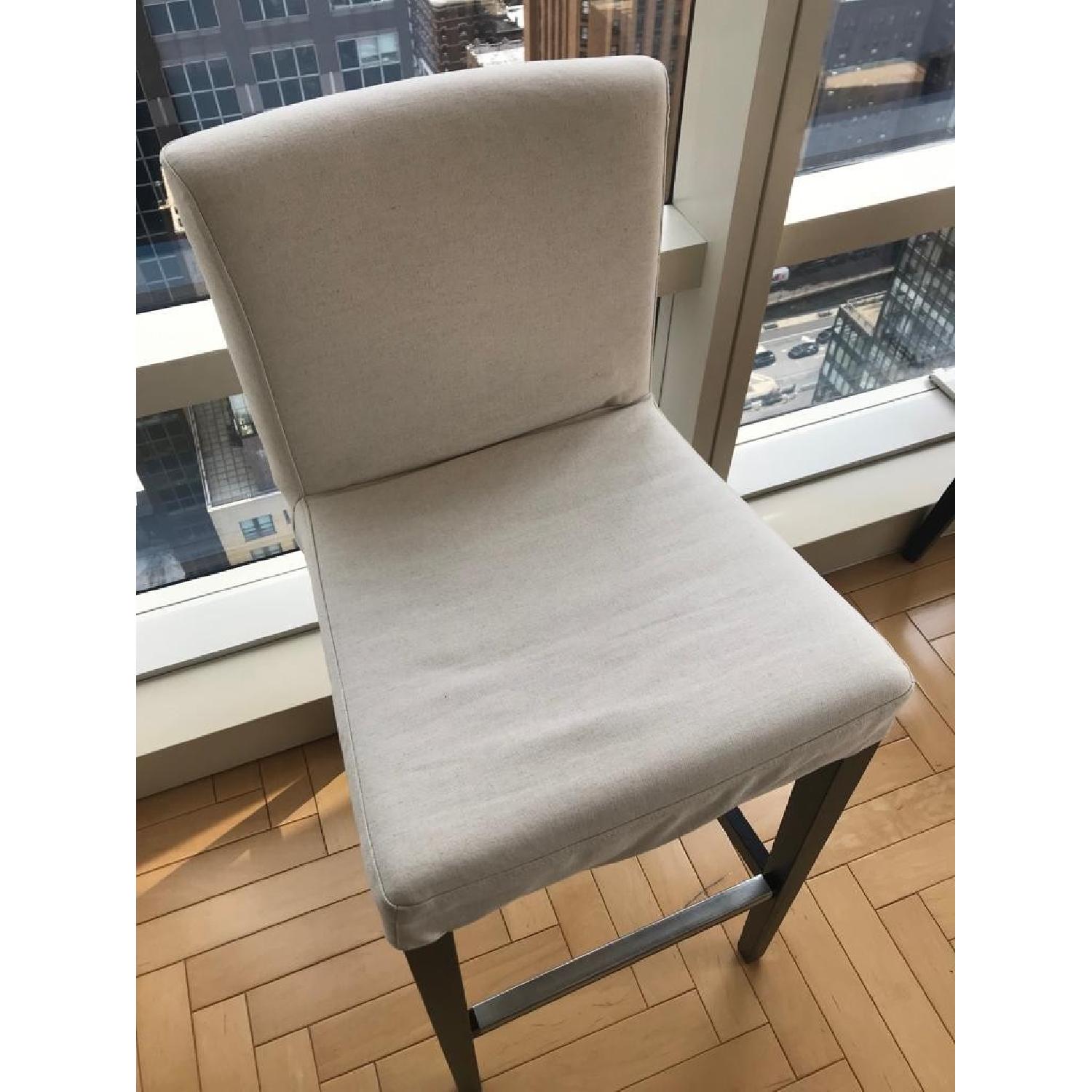 Ikea Henriksdal Bar Stools w/ Backrest in Linneyrd Neutral - image-6