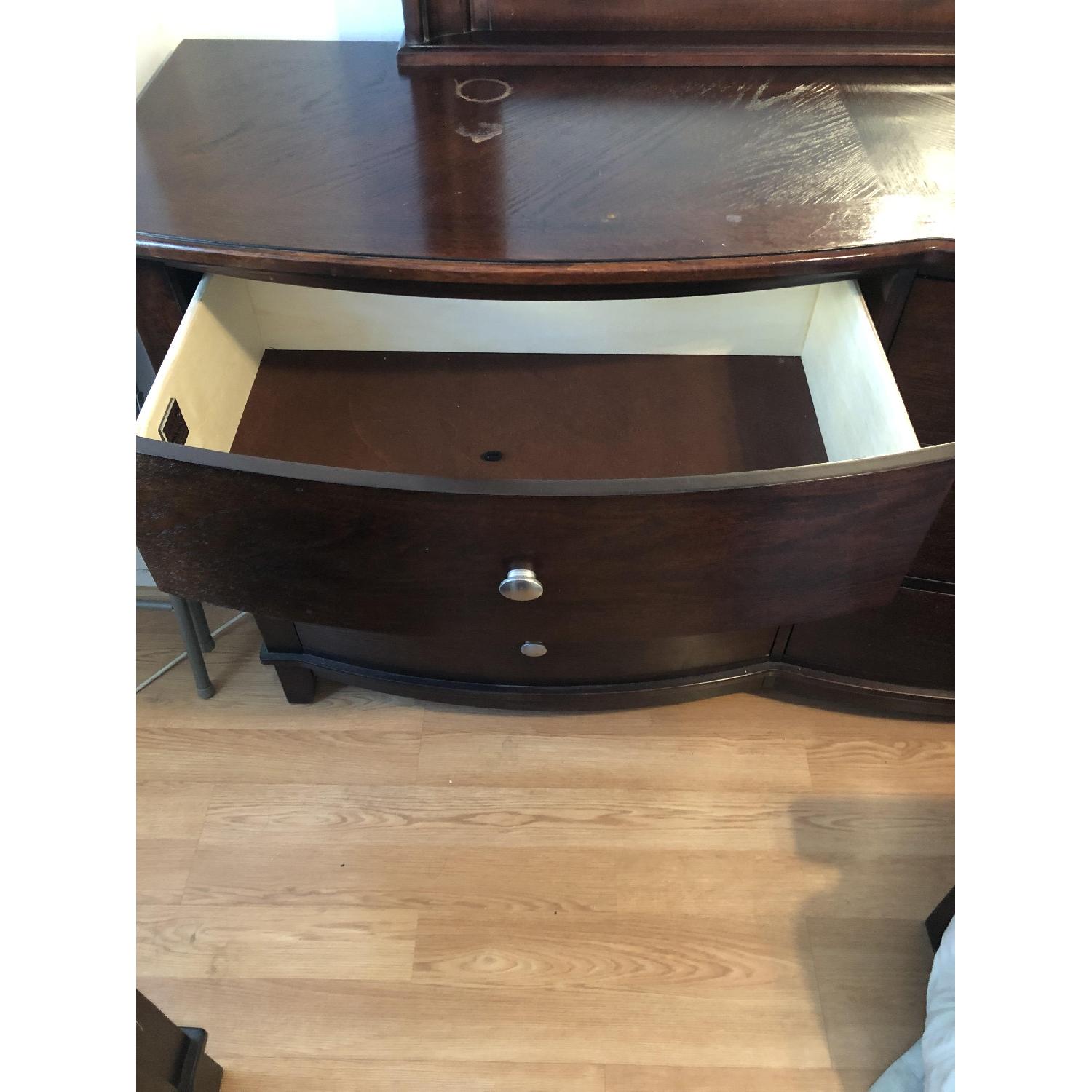 Studio Designs Brown Wood 6-Drawer Dresser w/ Mirror - image-2