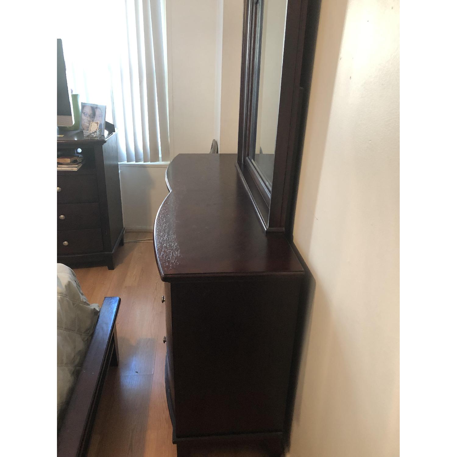 Studio Designs Brown Wood 6-Drawer Dresser w/ Mirror - image-3