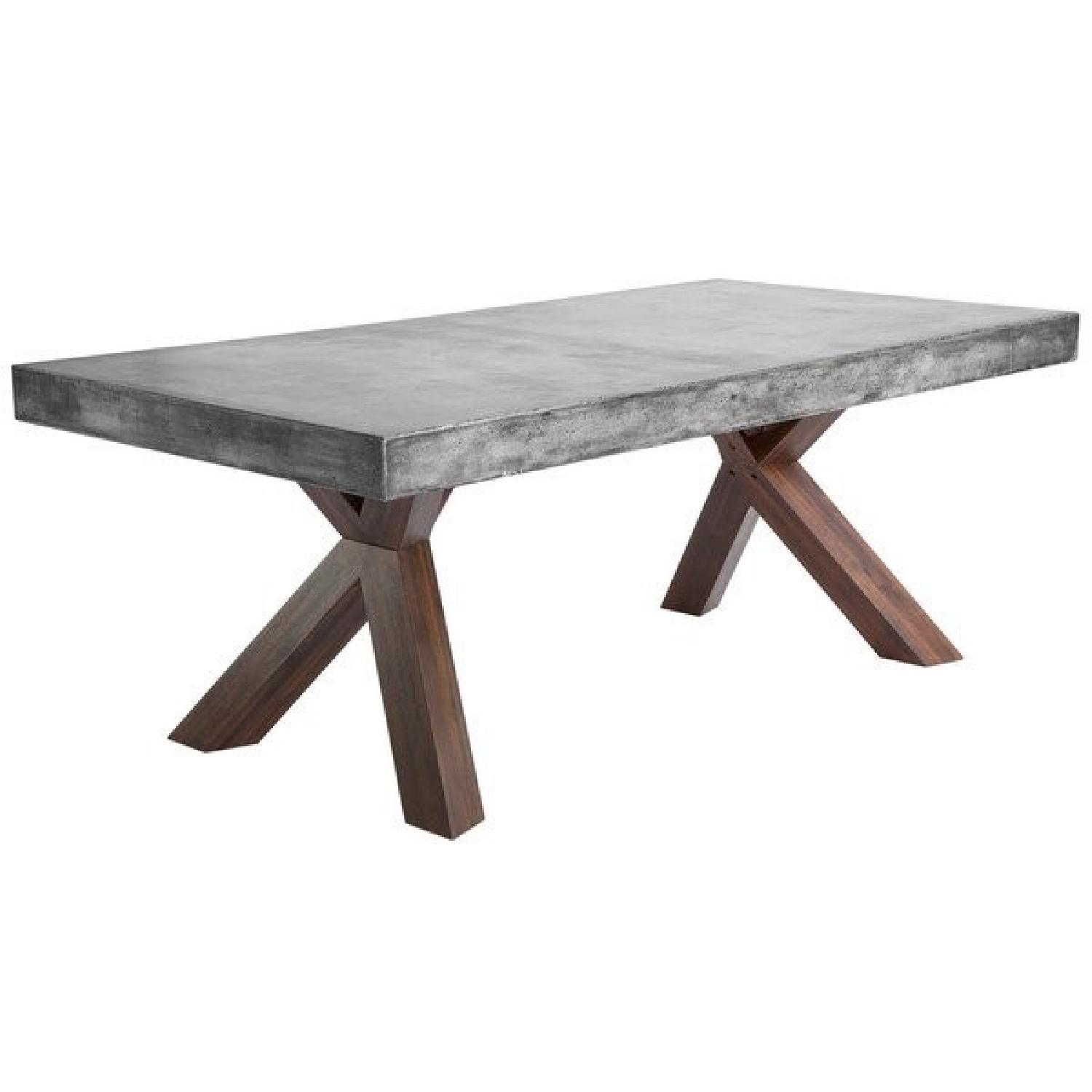 Sunpan Warwick Grey Rectangular Stone Top Dining Table - image-0