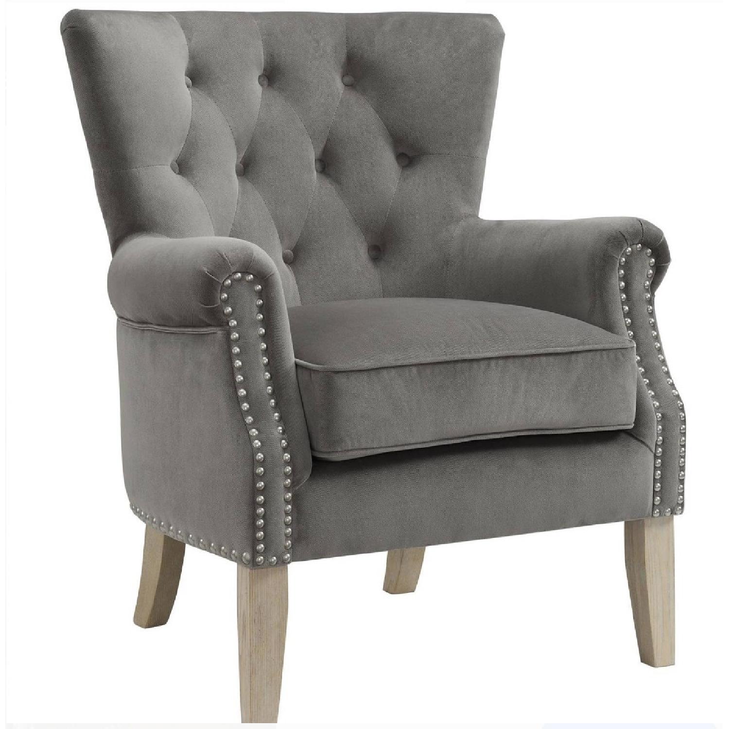 Better Homes & Gardens Grey Tufted Accent Chair - image-2