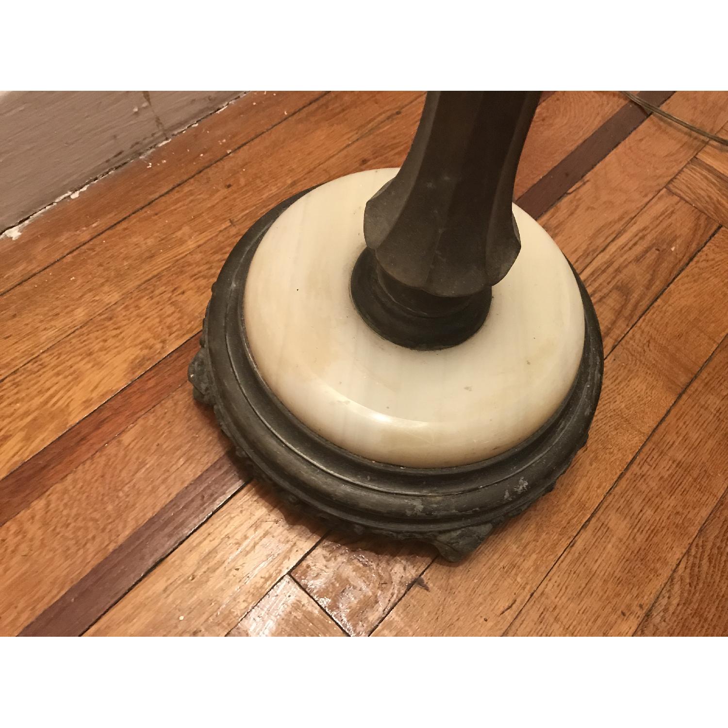 Repurposed Vintage Brass Torchiere Floor Lamp - image-1