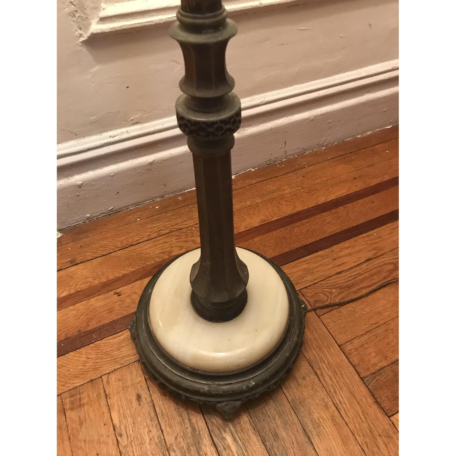 Repurposed Vintage Brass Torchiere Floor Lamp - image-2