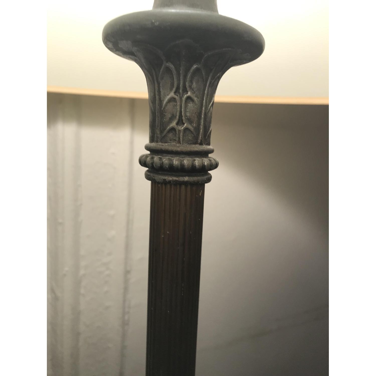 Repurposed Vintage Brass Torchiere Floor Lamp - image-4