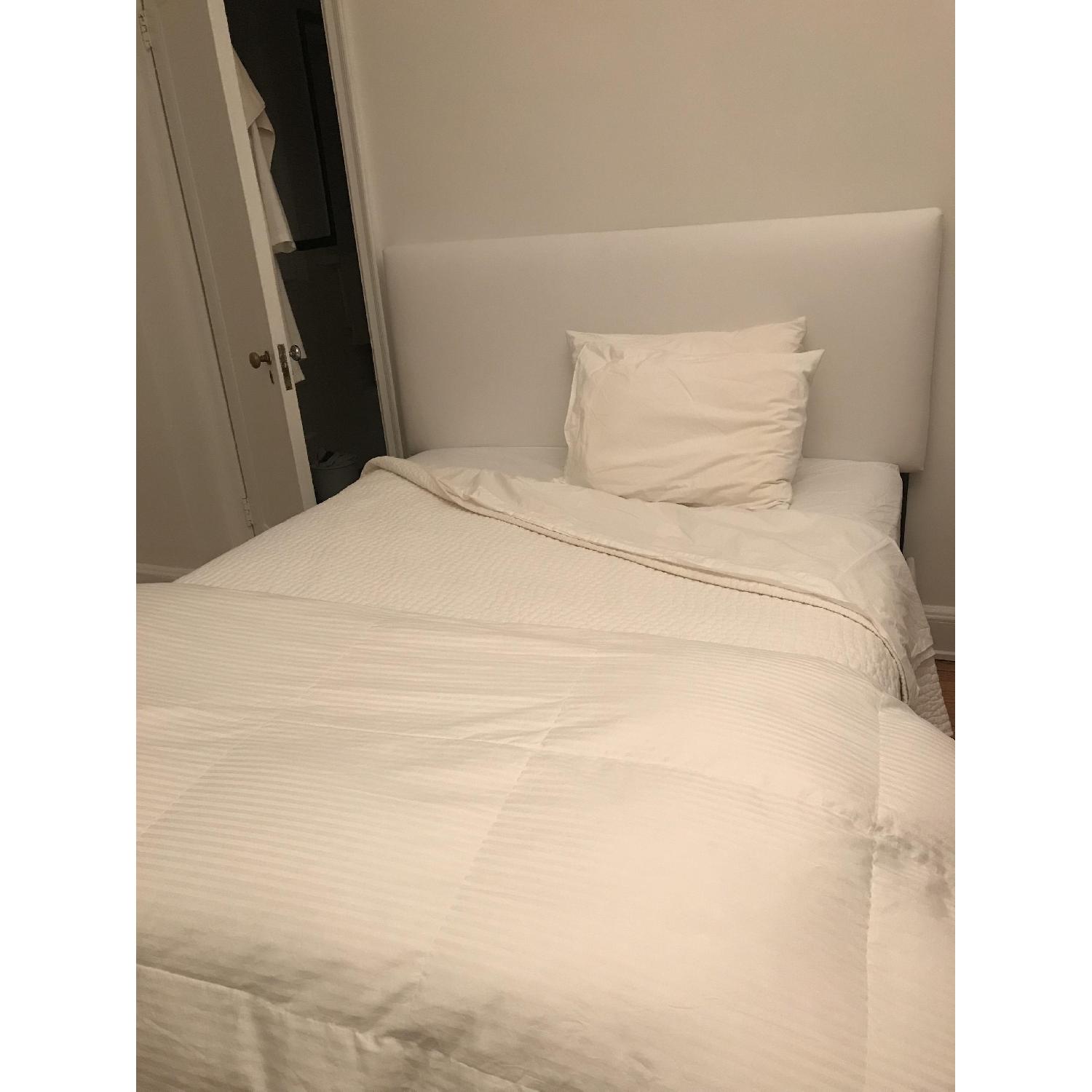 Macy's Upholstered Irene Queen Bed w/ Headboard AptDeco