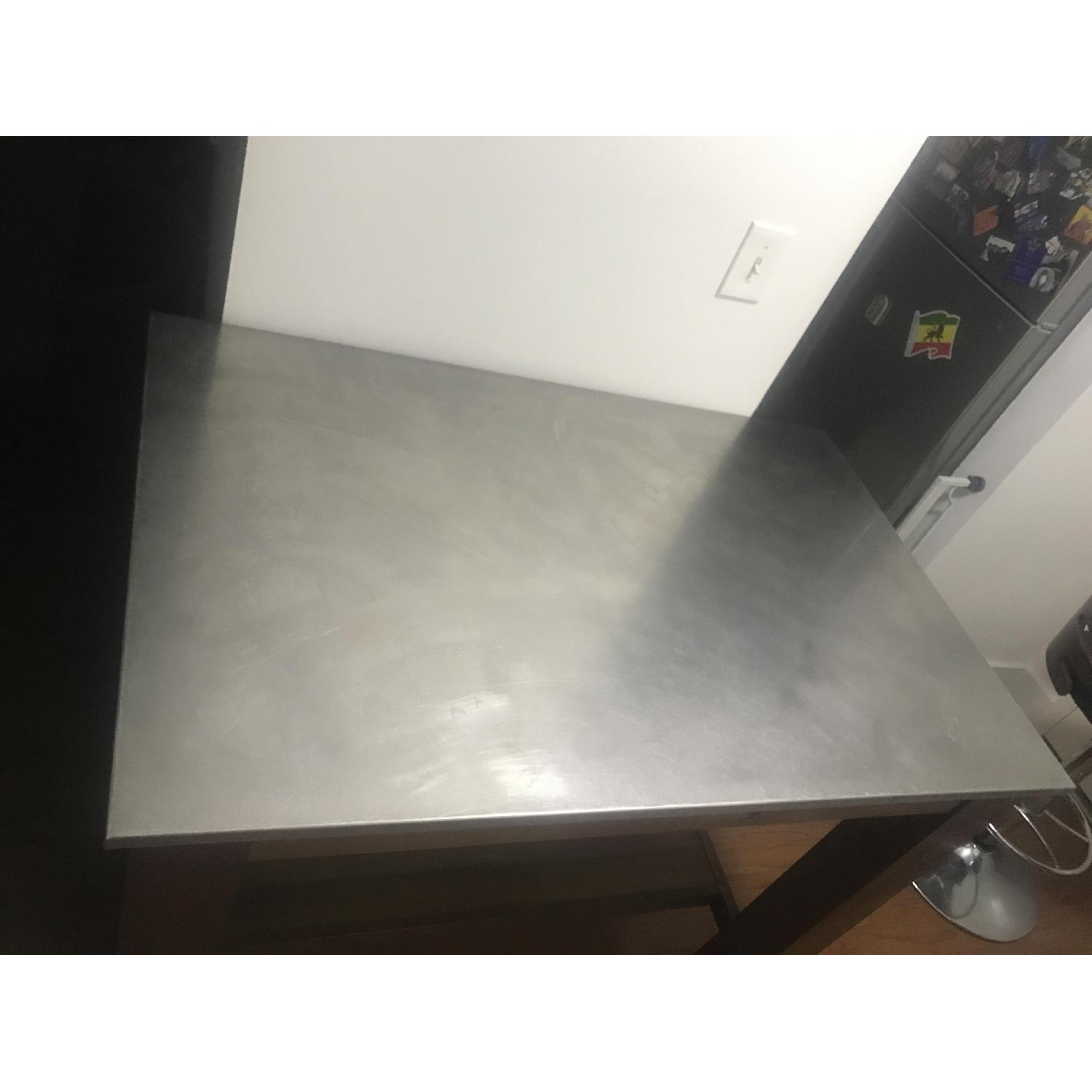 West Elm Rustic Kitchen Island w/ 2 Stools - image-3