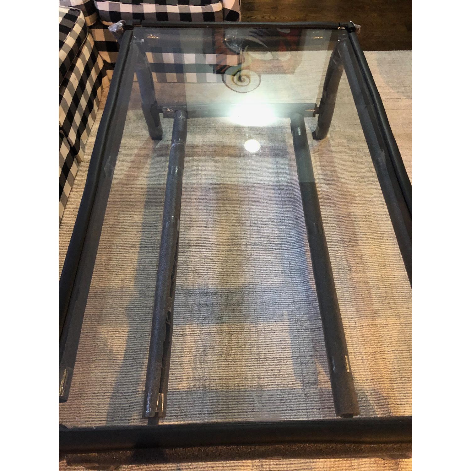Paul Ferrante Furniture Iron & Glass Coffee Table - image-2