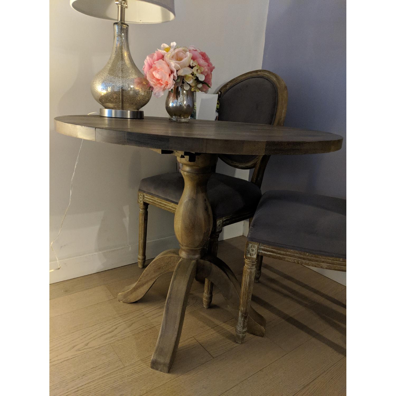 World Market Dining Table w/ 2 Velvet Chairs +1 Bench AptDeco