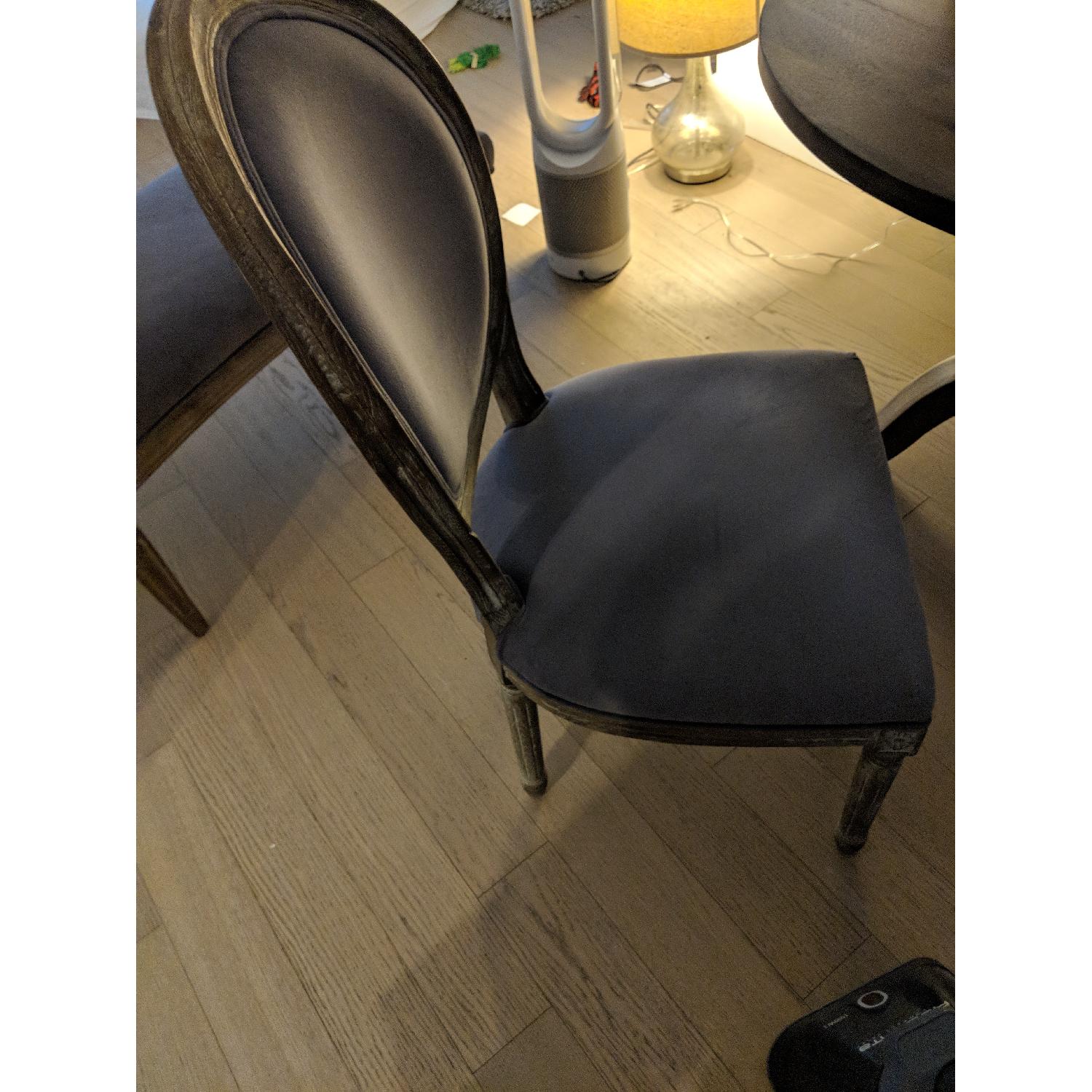 World Market Dining Table w/ 2 Velvet Chairs +1 Bench - image-6