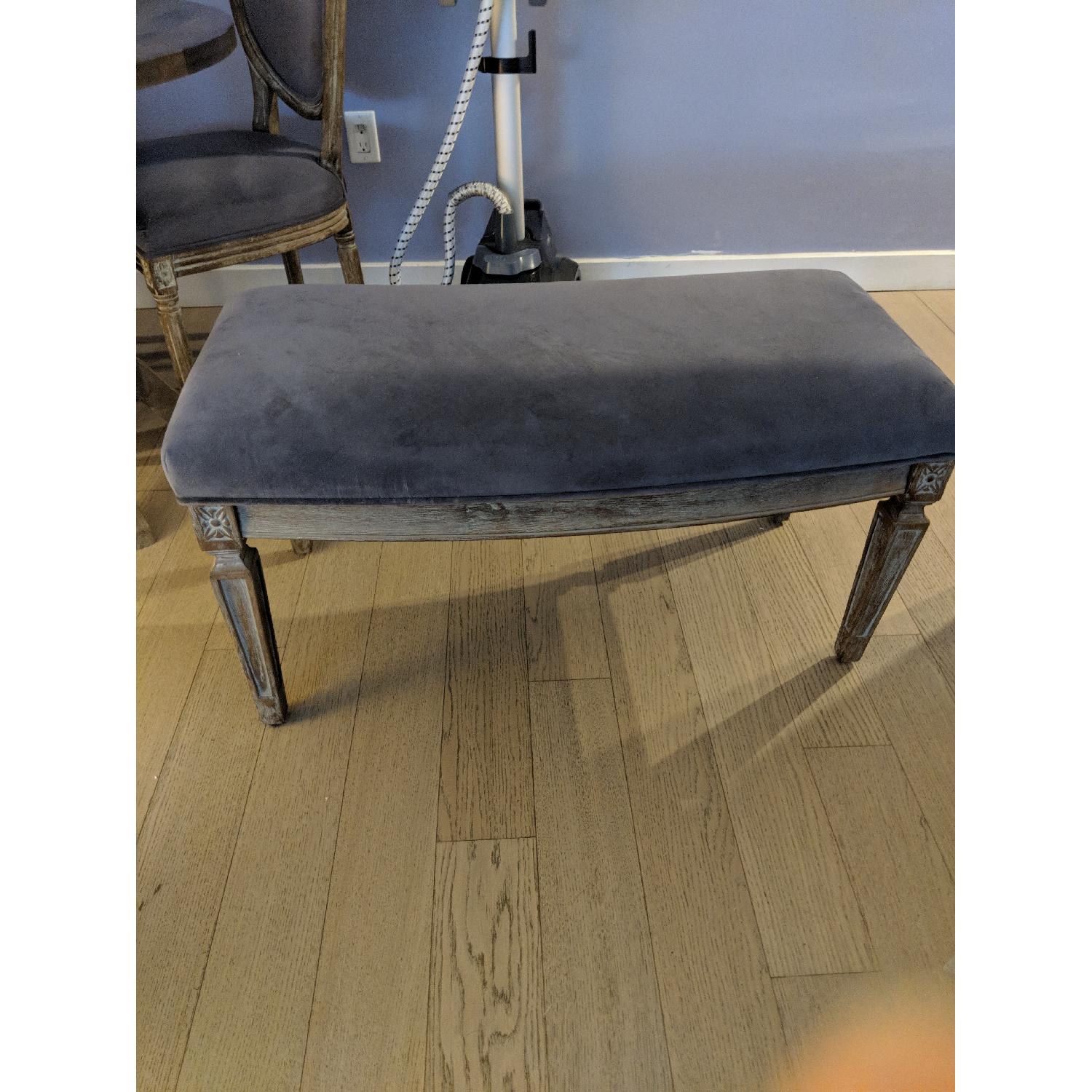 World Market Dining Table w/ 2 Velvet Chairs +1 Bench AptDeco