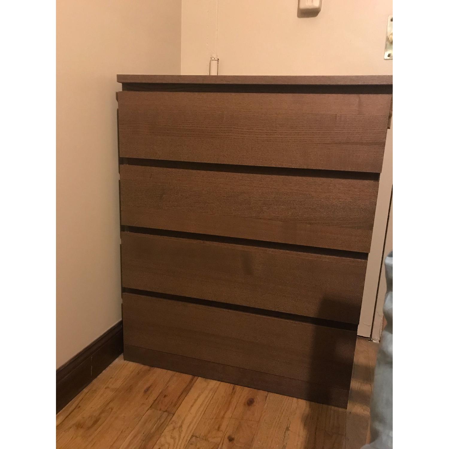 Ikea Malm Brown 4 Drawer Dresser - image-1