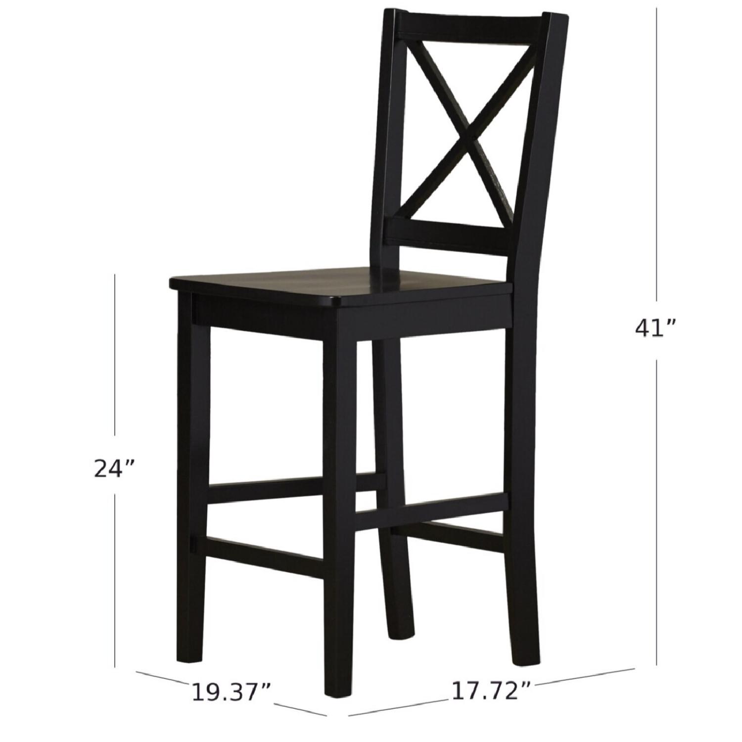 Andover Mills Wood Black Bar Counter Stools AptDeco
