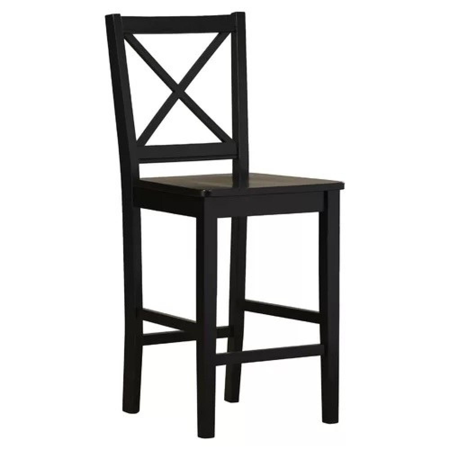 Andover Mills Wood Black Bar Counter Stools AptDeco