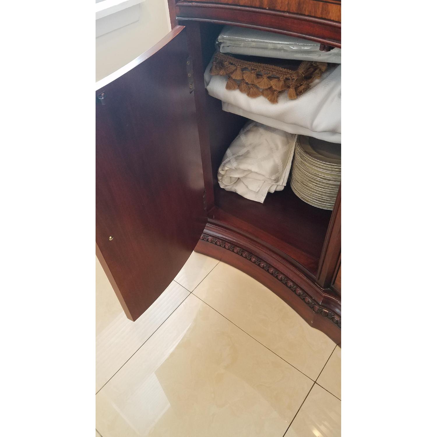 Solid Wood Server w/ Black Marble Top - image-6