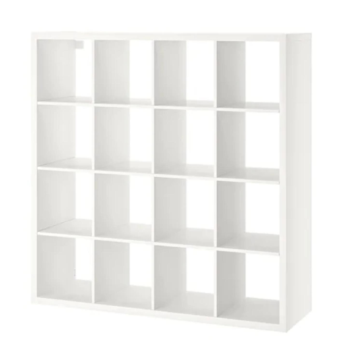 Ikea White 16-Cube Shelf - image-1
