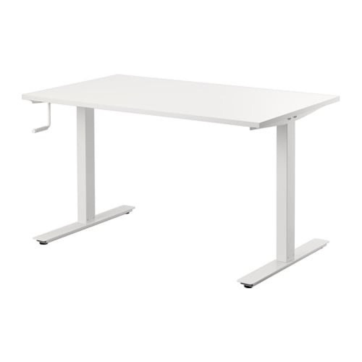 Ikea Skarsta White Sit/Stand Desk - image-1