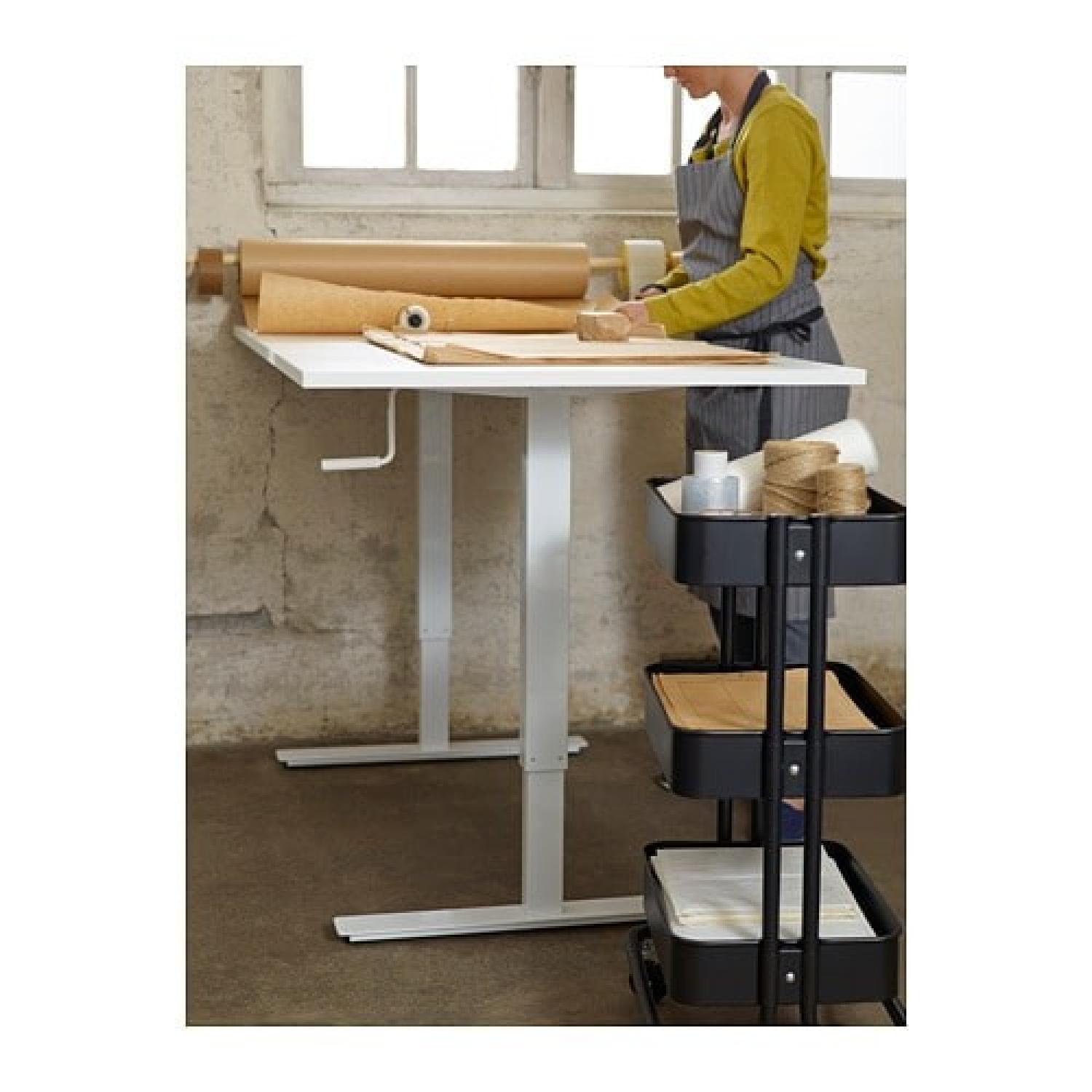Ikea Skarsta White Sit/Stand Desk - image-2