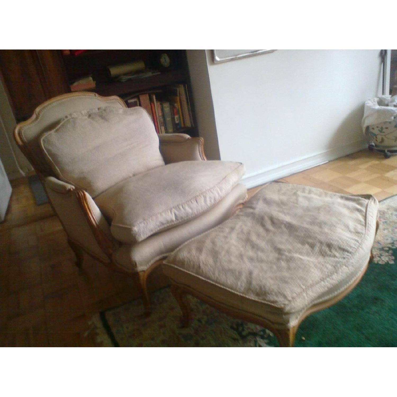 French Bergere Chair & Ottoman - image-1