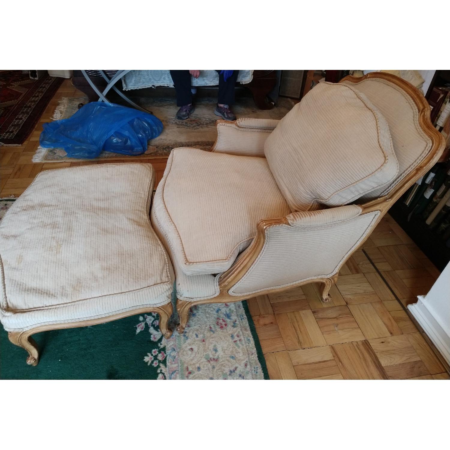 French Bergere Chair & Ottoman - image-2