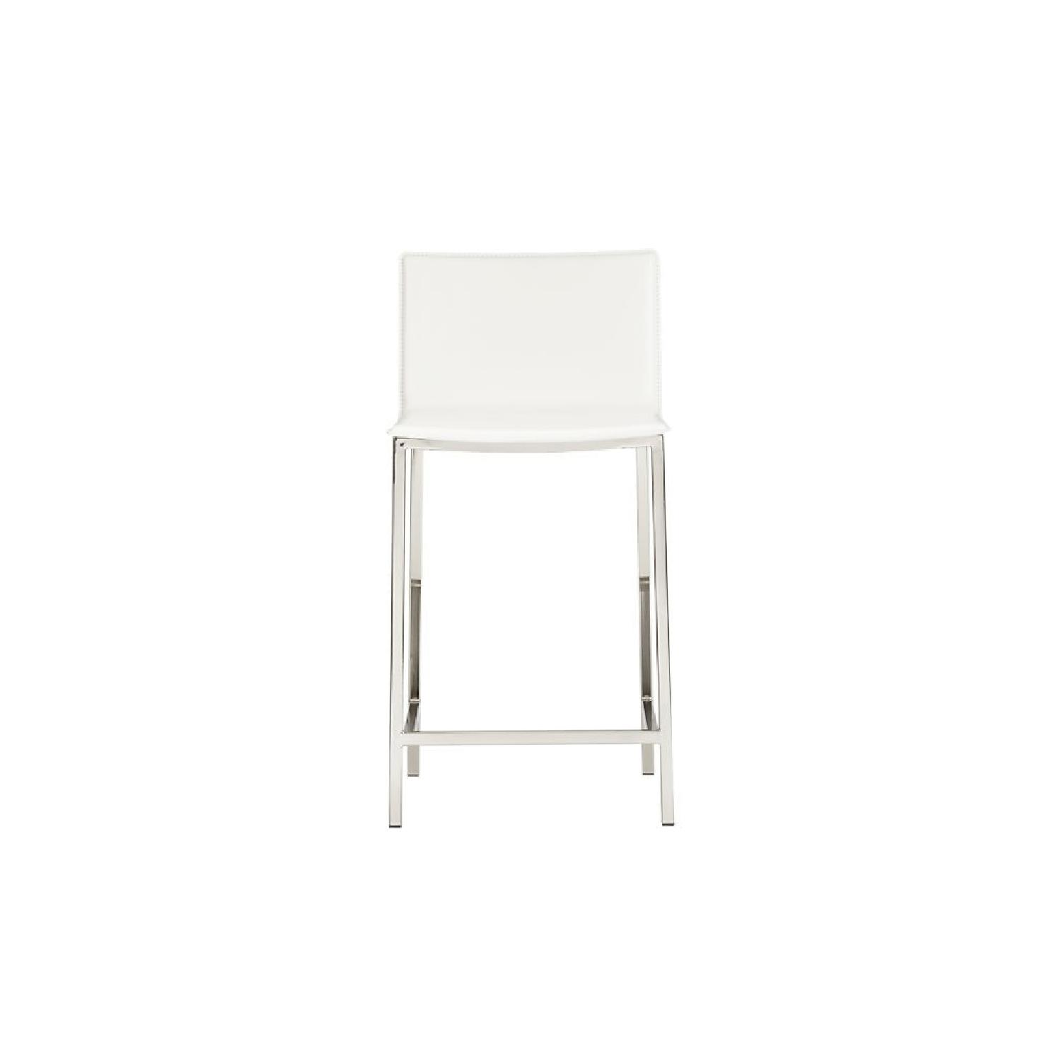 CB2 Phoenix Ivory Counter Stools - AptDeco