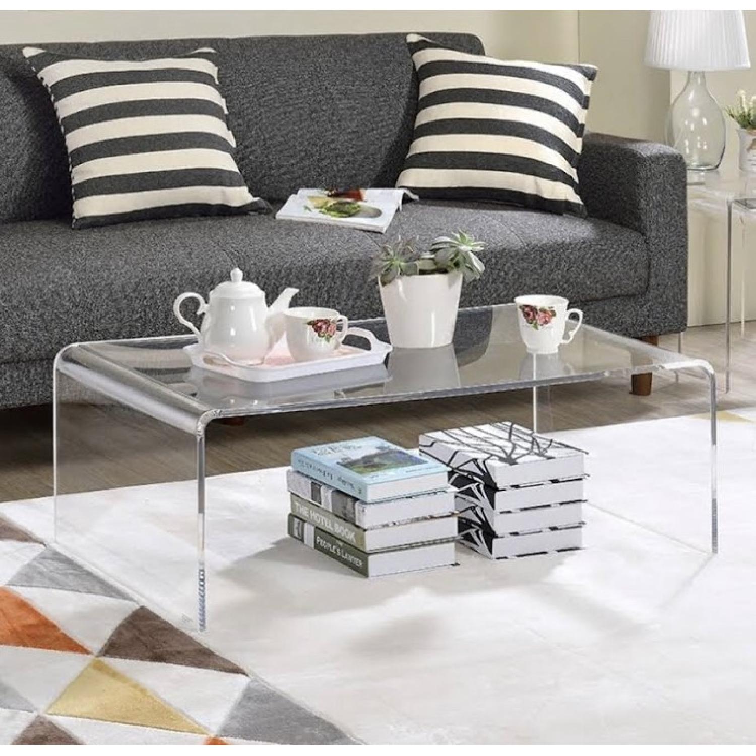 Clear Acrylic Coffee Table - image-1