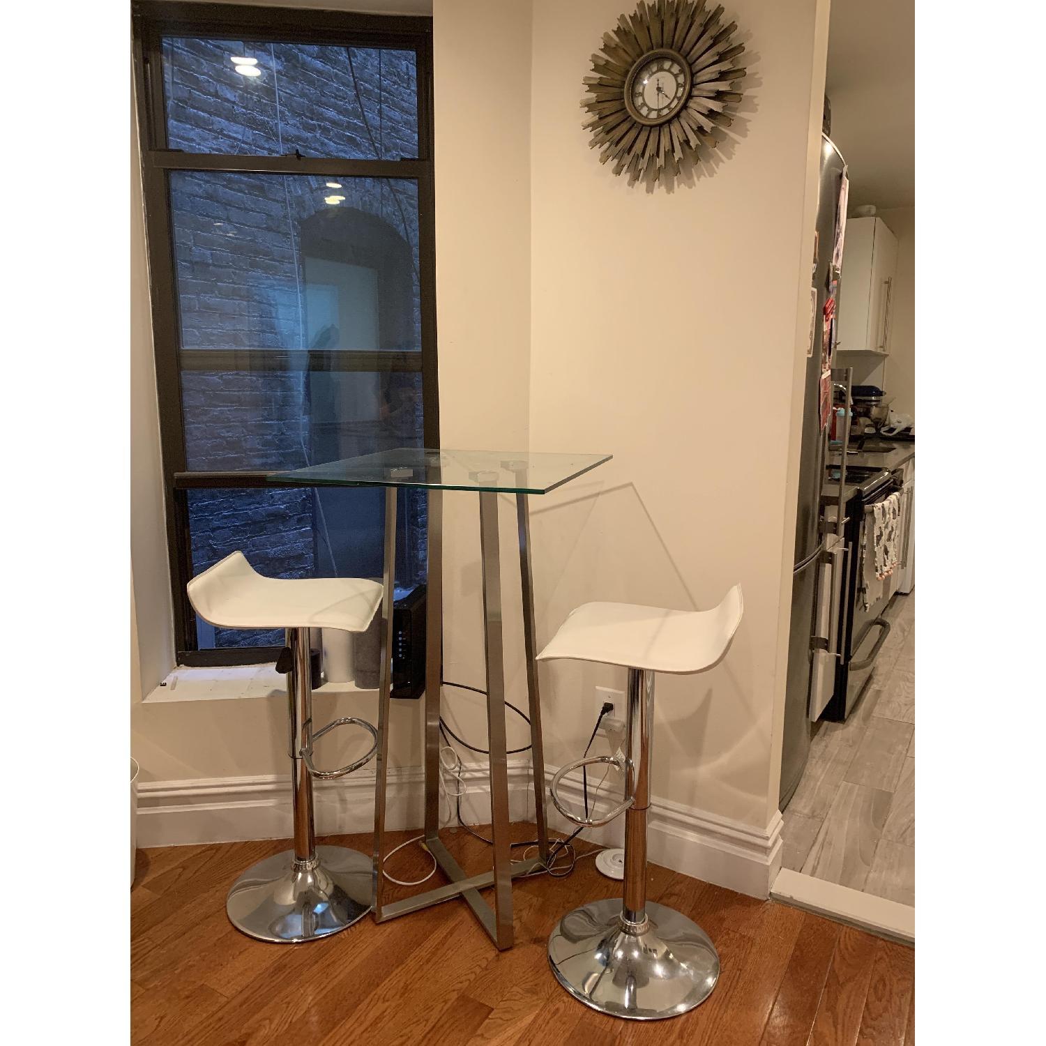 Modern Bar Table w/ 2 Stools - image-2