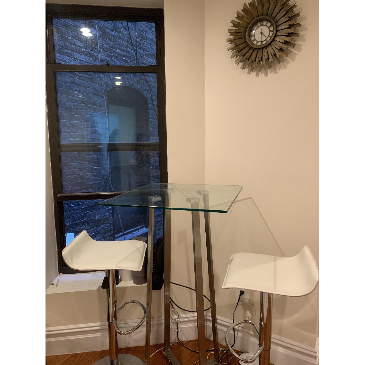 Modern Bar Table w/ 2 Stools - image-3