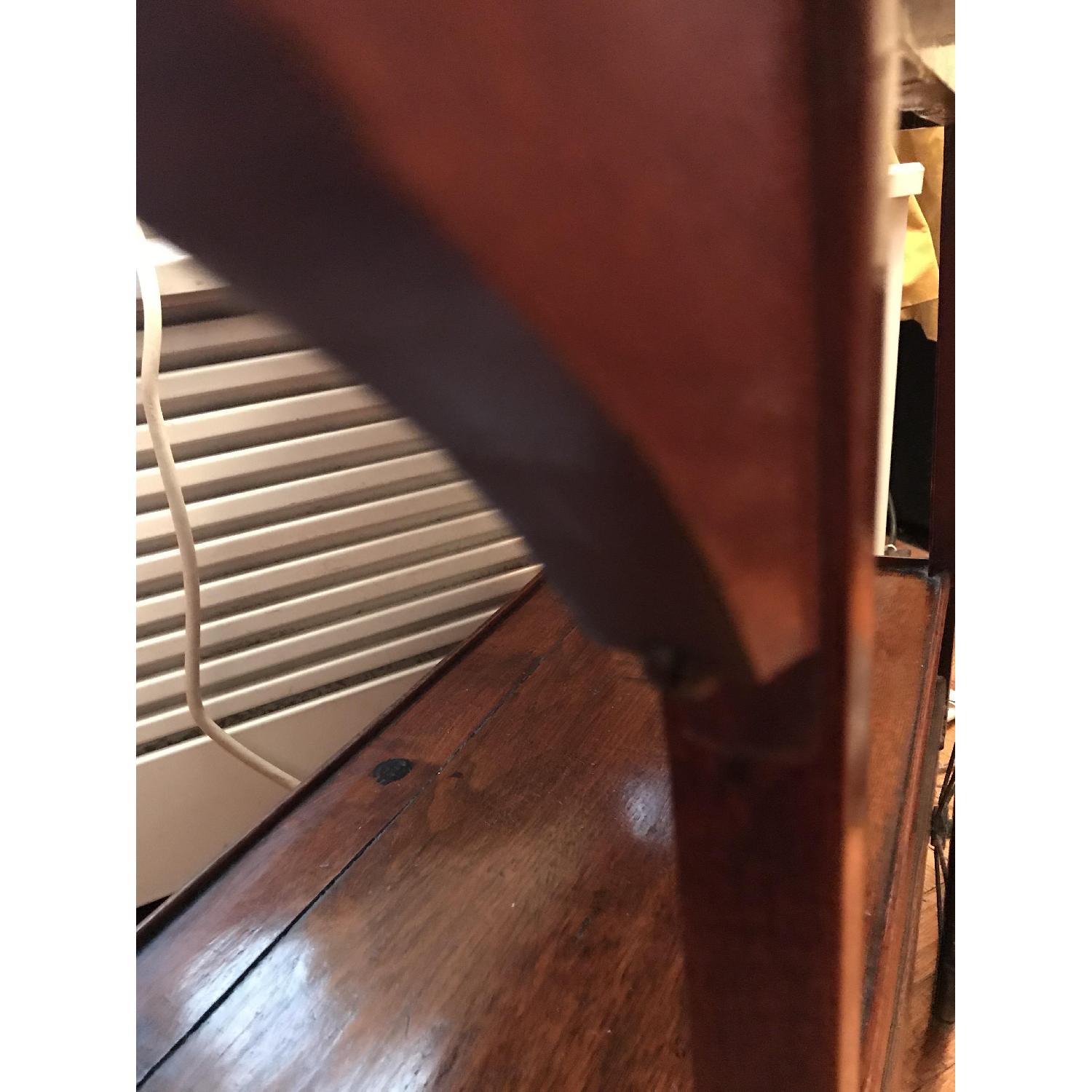 Vintage 1920's Mahogany Bar Cart w/ Glass Serving Tray - image-4