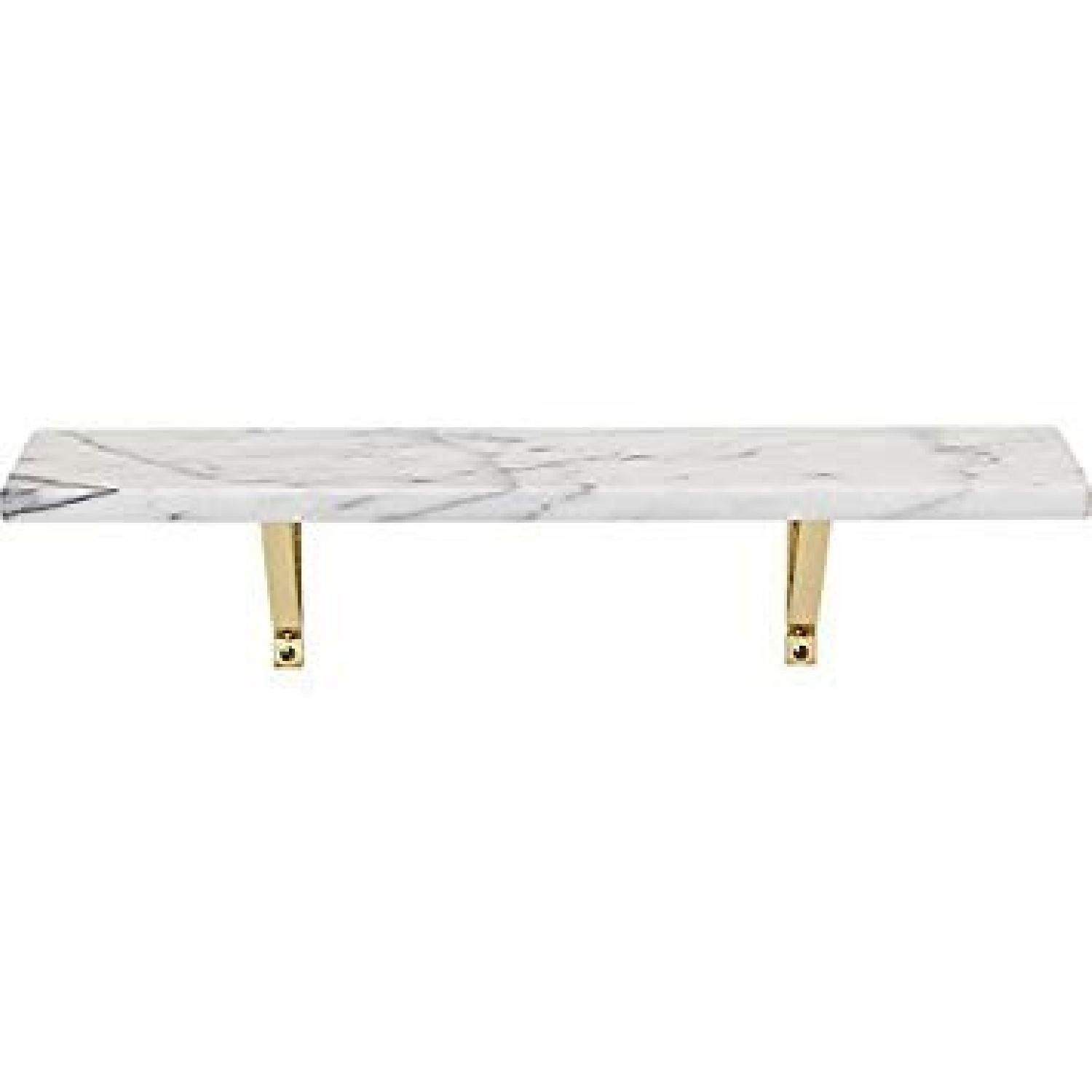 CB2 White Marble WallMounted Shelf AptDeco